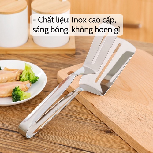 [TIỆN LỢI] Kẹp gắp thức ăn ♨️ Dụng cụ gắp đồ nóng đồ nướng thực phẩm inox cao cấp chắc chắn chuyên dụng giá rẻ