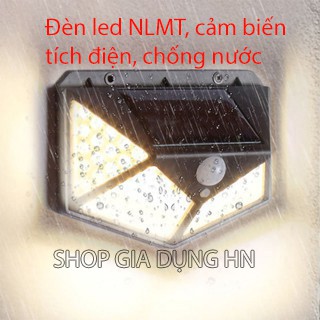 Đèn LED năng lượng mặt trời - tích điện - cảm biến chuyển động gồm 100 bóng LED nhỏ tiết liệm điện năng