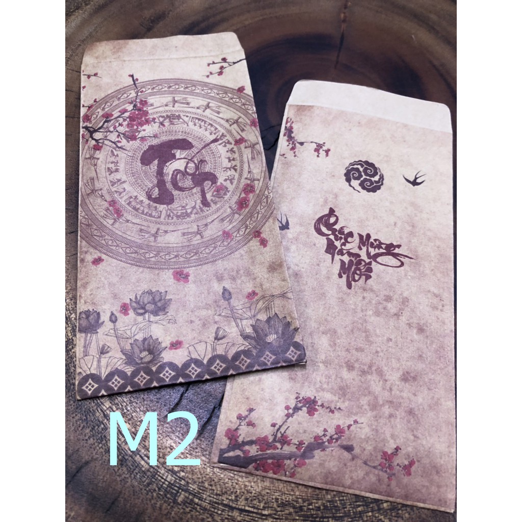 TẾT - SÉT 10 CÁI - BAO LÌ XÌ MẪU CỔ TRUYỀN THỐNG