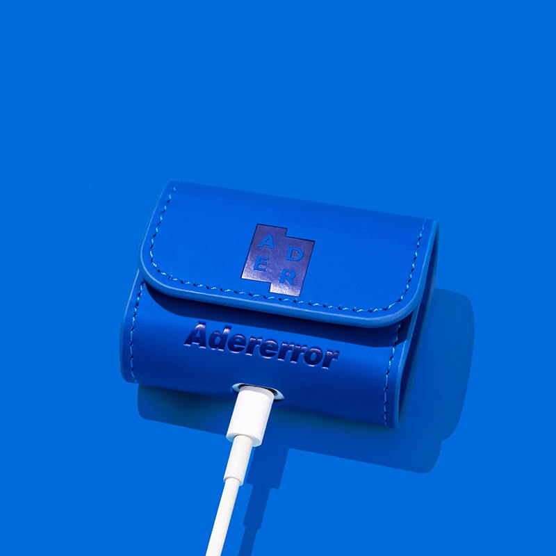 Vỏ Bảo Vệ Hộp Sạc Tai Nghe AirPods3 ADER Clein Màu Xanh Dương Bằng Da 2021 Thời Trang Ốp