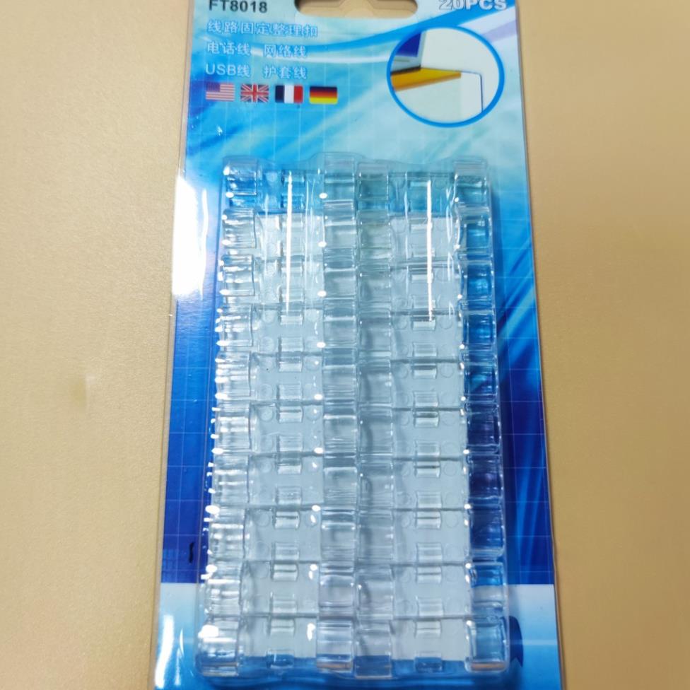 Nẹp Cố Định Dây Điện Kẹp Giữ Cáp Sạc Nẹp Dây Điện Chống Rối, nẹp điện màu trong suốt