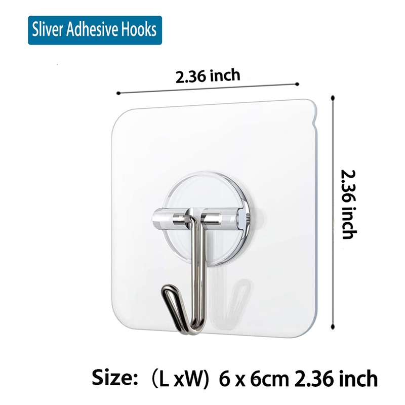 Set 80 Móc Dán Tường Treo Đồ Nặng 24 Lbs