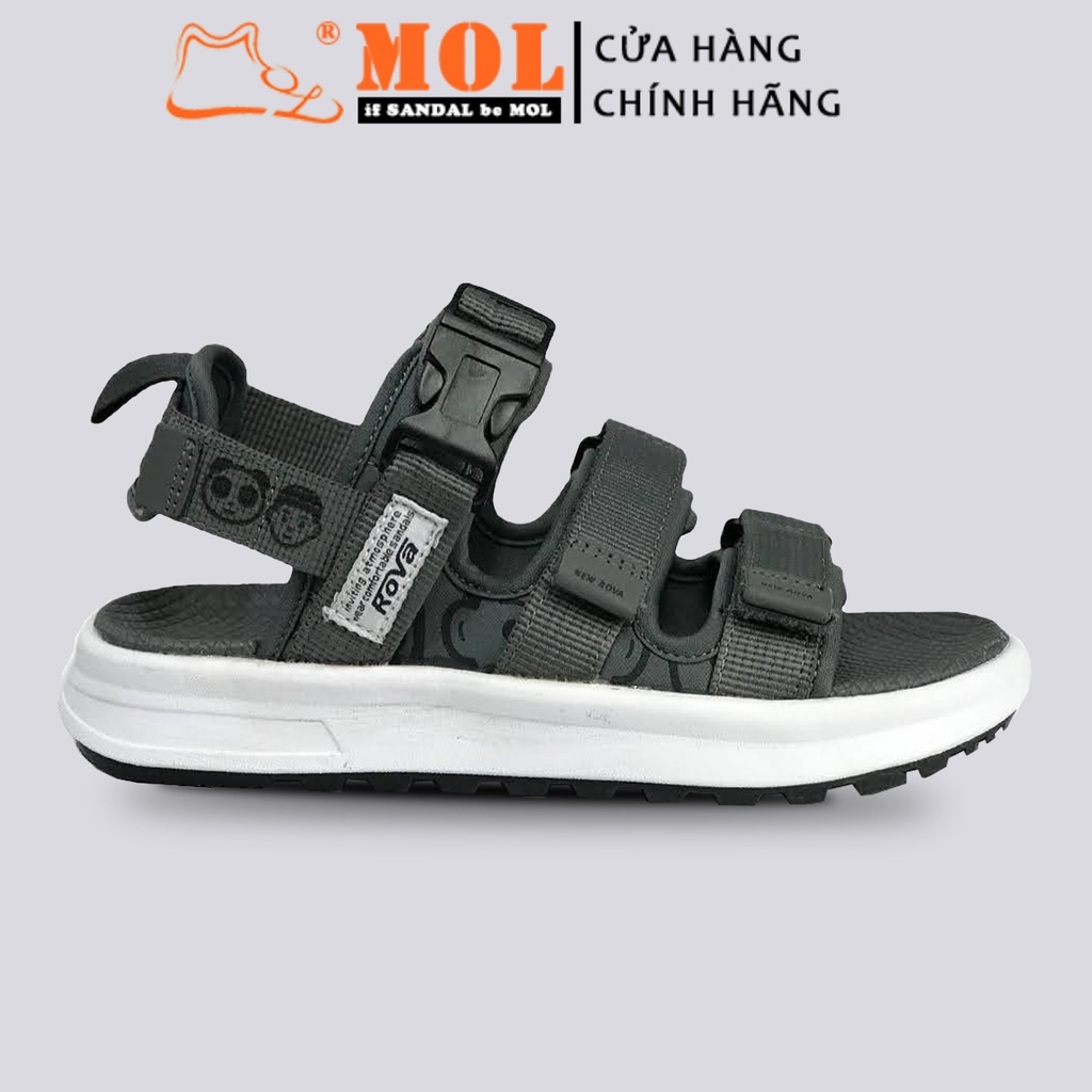 Giày sandal couple nam nữ 3 quai ngang có quai hậu tháo rời hiệu Rova dùng mang đi học đi biển du lịch RV3408R