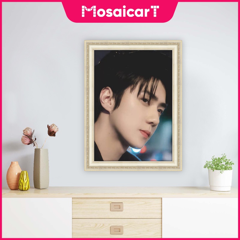 Bộ Tranh Đính Đá 5D Tự Làm Hình Nhóm Nhạc EXO Kích Thước 30x40cm / 40x50cm