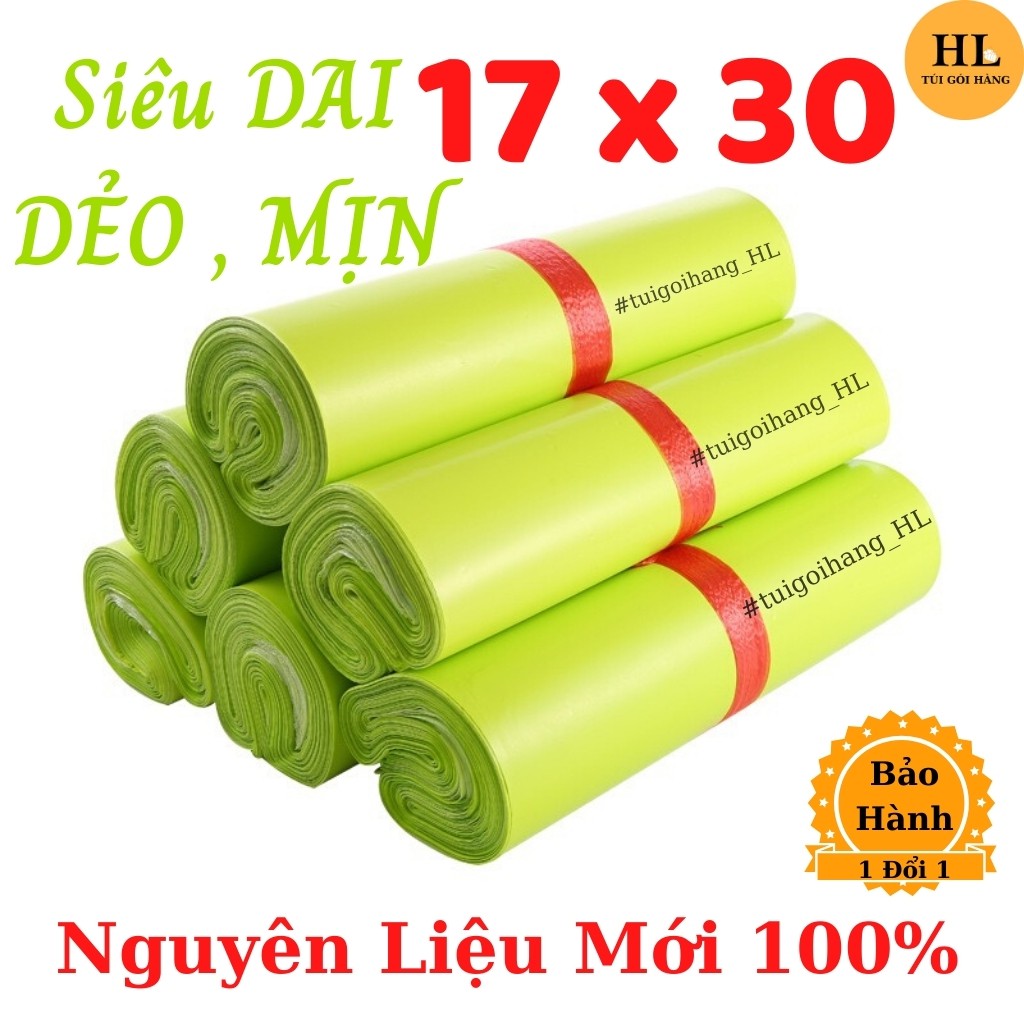 Túi Gói Hàng HL01 Chất Lượng Cao Cấp Size 17 x 30 Màu Xanh Lá