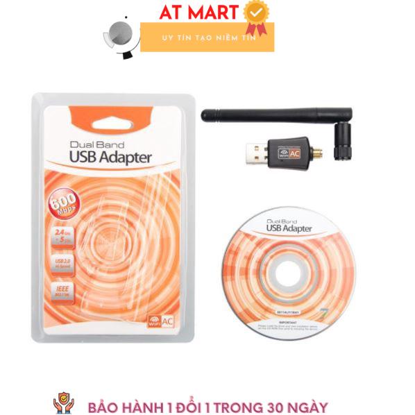 Nâng cấp WiFi 5G dễ dàng với USB WIFI 600Mbps cho máy bàn PC và laptop, card mạng usb hai băng tầng 2.4 / 5GHz