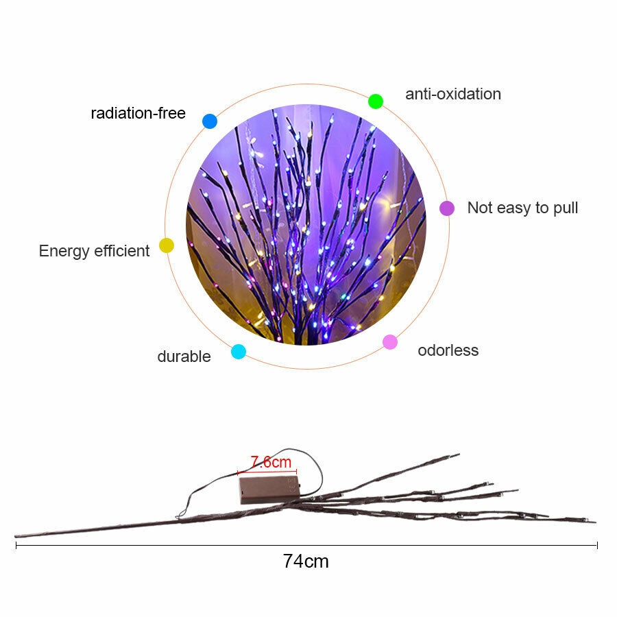 Đèn LED 20 Bóng Hình Cành Cây Liễu Trang Trí Nhà Cửa