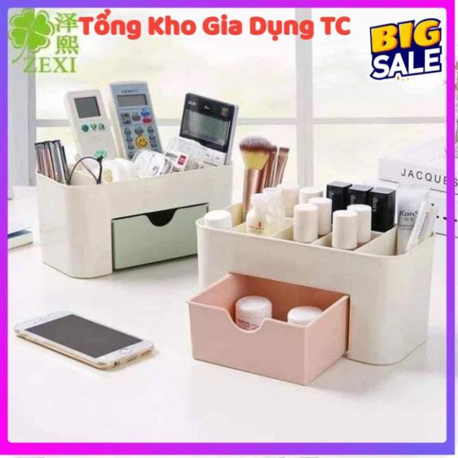 Kệ đựng mỹ phẩm đồ trang điểm mini bằng nhựa kt 22x11x10.5cm