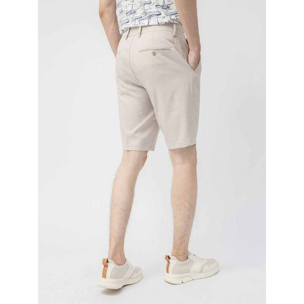 Quần short  âu nam Aristino   kẻ caro form  rộng ASO007S1