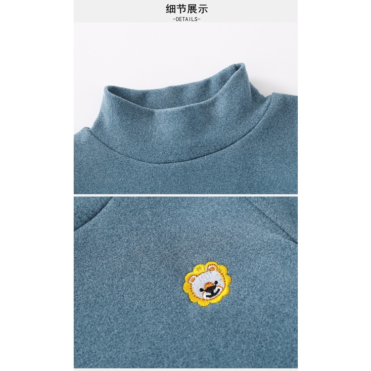 Áo thun cổ lọ cotton cho bé trai, bé gái - Hàng xuất - MC0175