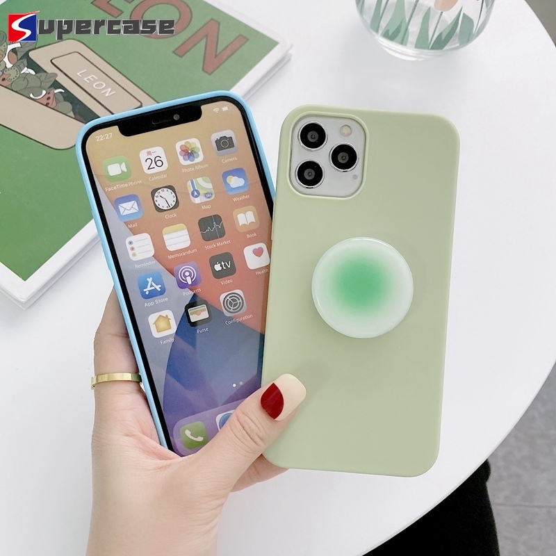 POP SOCKET Ốp Lưng Màu Gradient Có Giá Đỡ Tiện Dụng Cho Xiaomi Mi A2 Lite Redmi Note 7 6 5 Pro 7a Y3