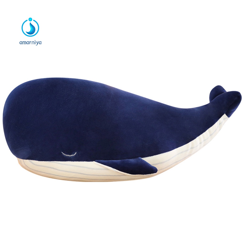 Đồ chơi nhồi bông hình cá voi xanh hoạt hình cho bé gái