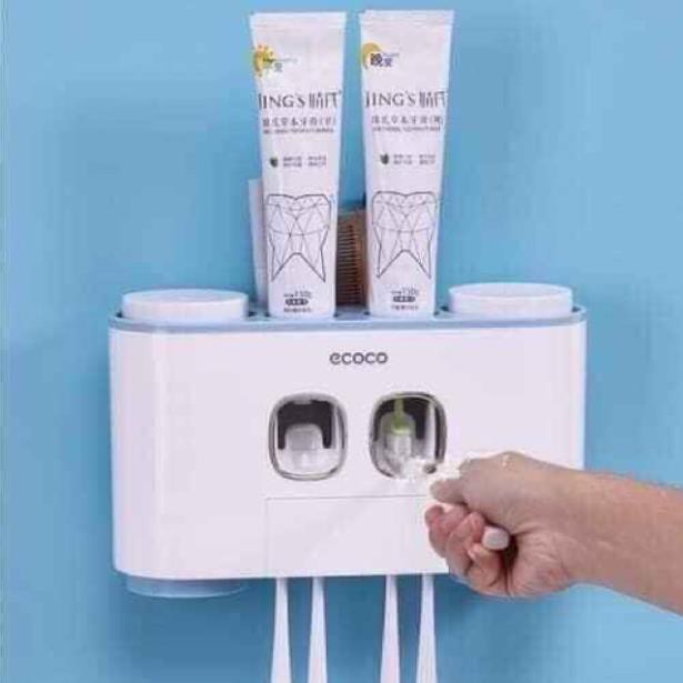 HỘP ĐỰNG BẢN CHẢI, NHẢ KEM ĐÁNH RĂNG TREO TƯỜNG ECOCO ( Hàng Sẵn)