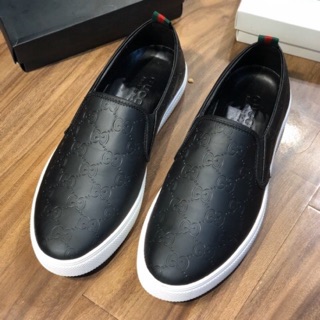 Giày slipon nam da vân trìm cao cấp, giày da nam chuẩn from.
