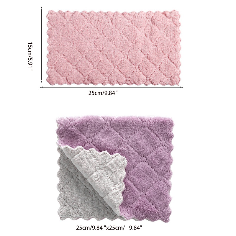 Khăn Lau Chén Dĩa Bằng Sợi Micro Thấm Hút Nước Chống Dính Dầu Tiện Dụng Cho Nhà Bếp