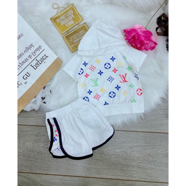 Bộ bé gái chanh sả hiphop có nón từ 8-24kg