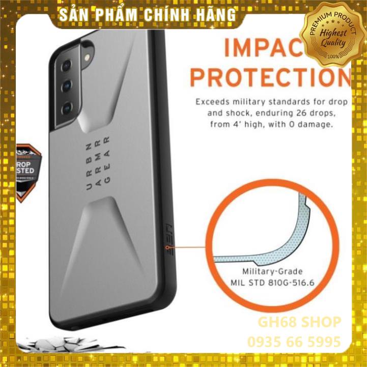 Ốp lưng cho Samsung Galaxy S21/ S21 Plus/ S21 Ultra Hiệu UAG Civilian chống sốc bảo vệ máy cực tốt