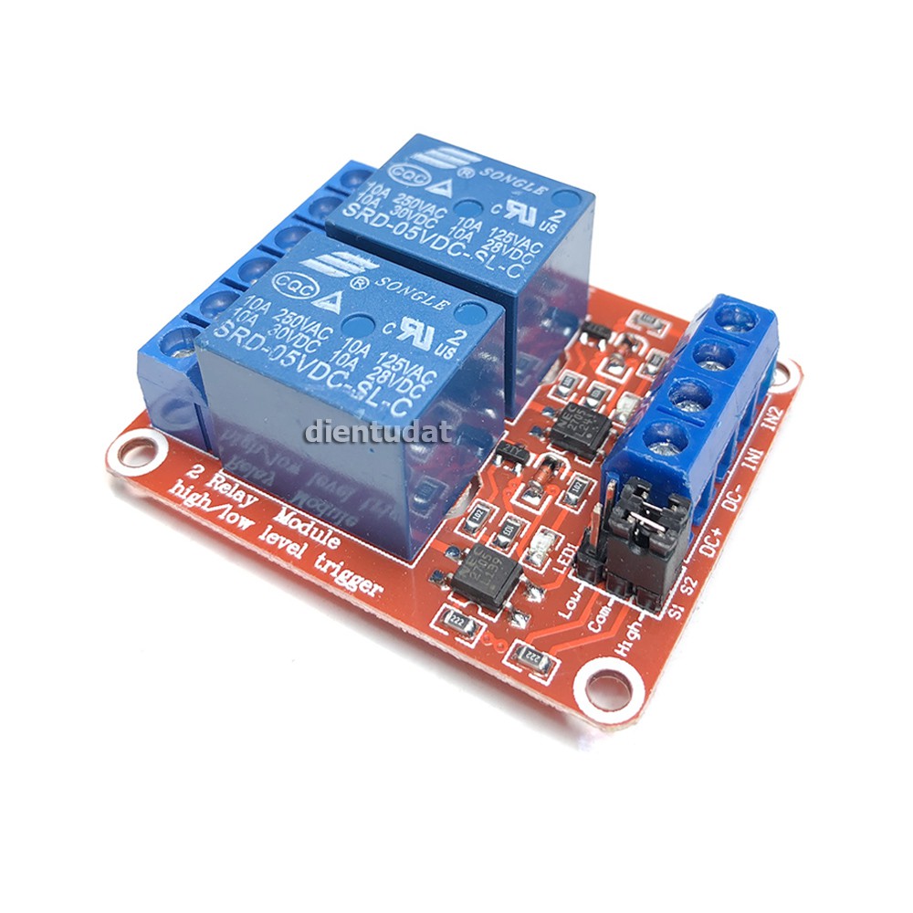 Module 2 Relay Kích High/Low 5VDC