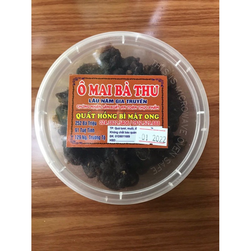 O mai Quất hồng bì chính hiệu Bà Thu, đặc sản Hà Nội (hộp 190 gam)