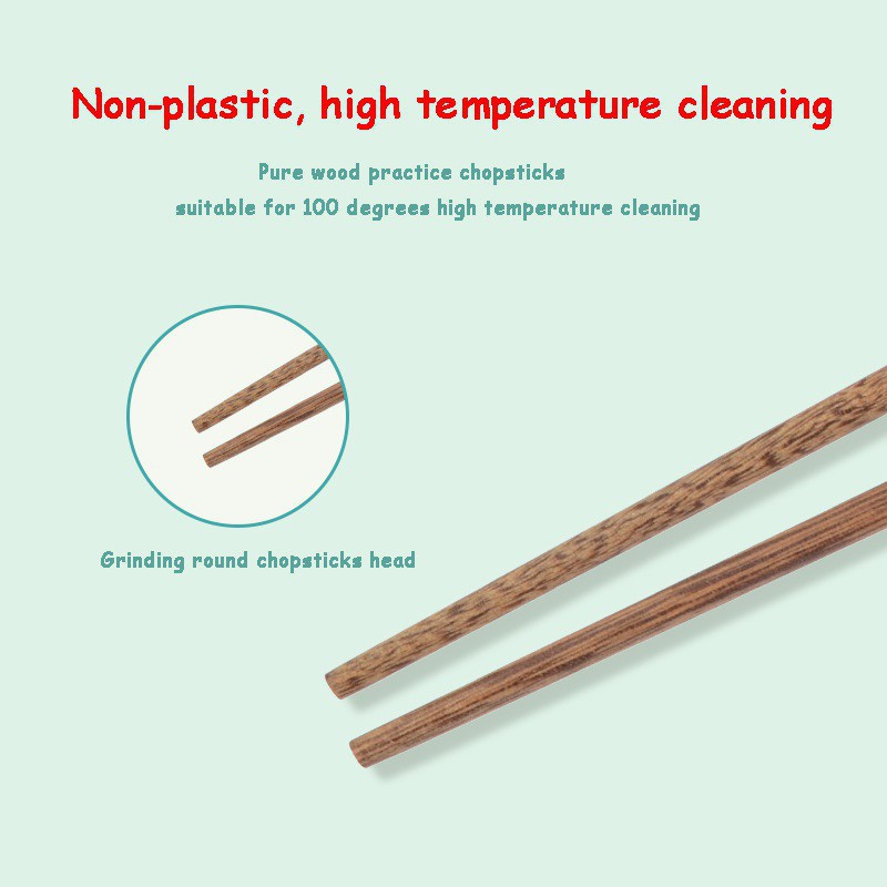 1Pair Children Chopsticks For  Learning Training Wooden Cartoon Chopsticks