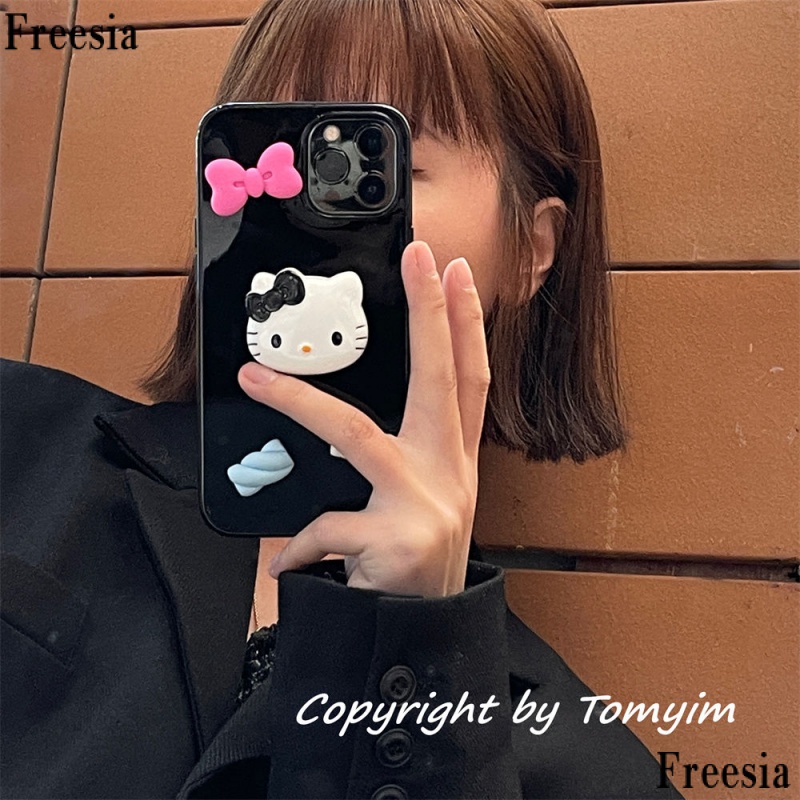 Ốp Điện Thoại Ba Chiều Họa Tiết Hello kitty Cho iPhone 12 678 Trong 11 13promax