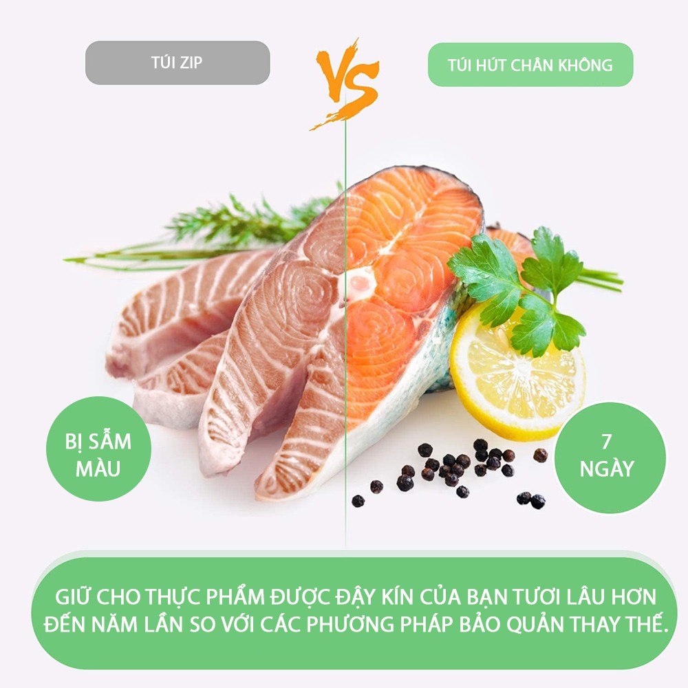 Túi nhám 1 mặt hút chân không dạng cuộn (bộ 2 cuộn)