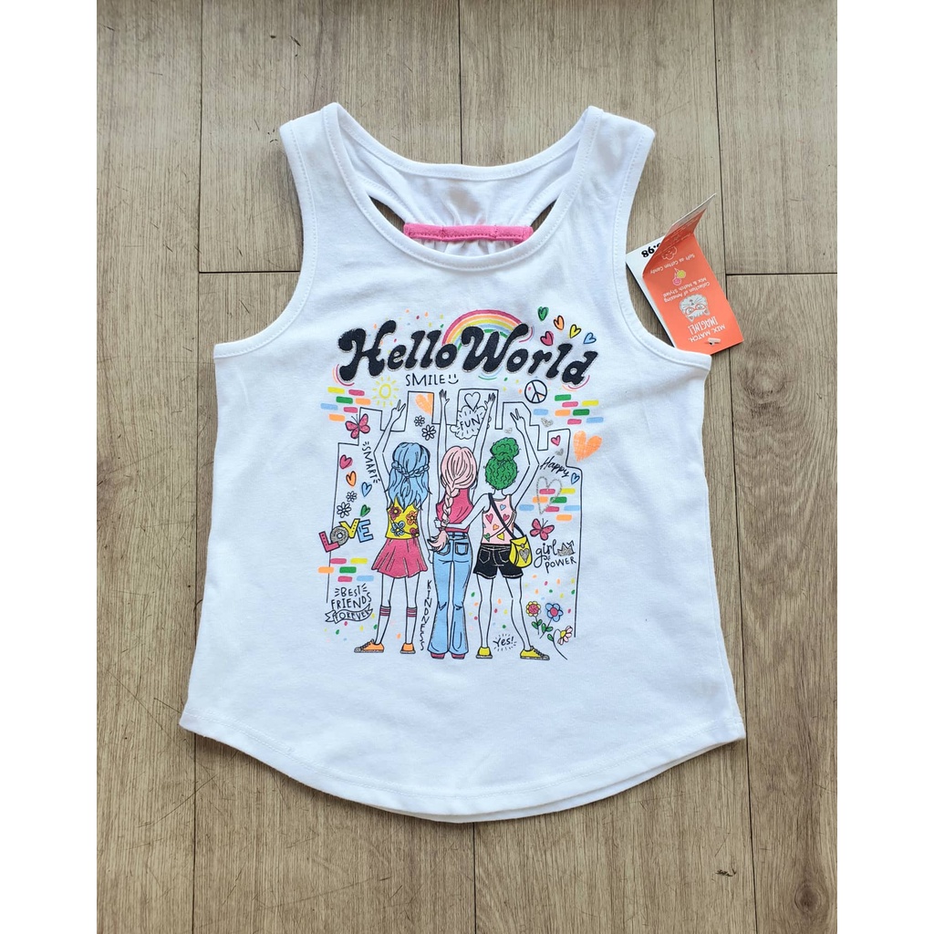 Áo ba lỗ 365 kids bé gái