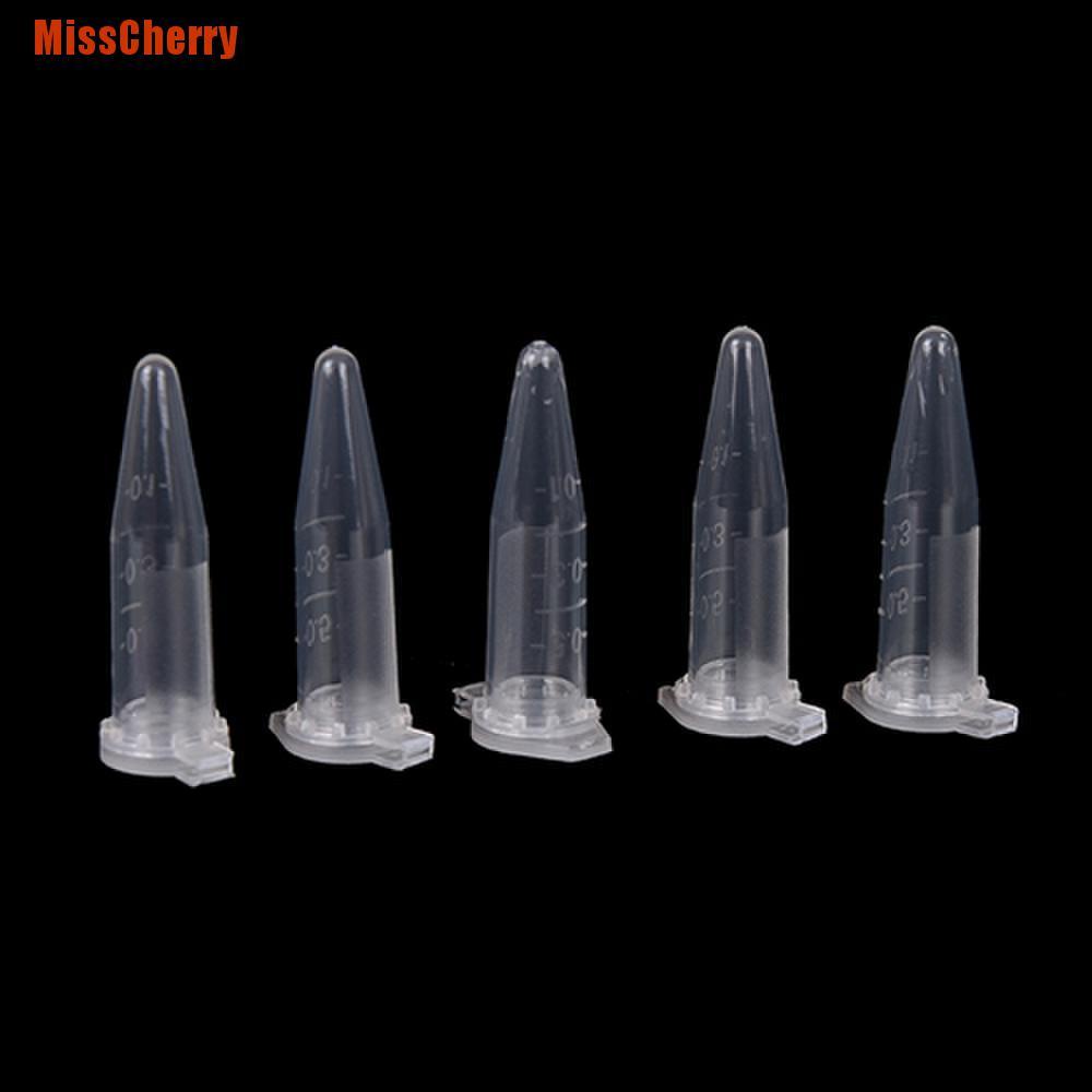 [MissCherry] 50X0.5Ml Lab Clear Micro Plastic Test Tube Centrifuge Vial Snap Cap Container Ab,