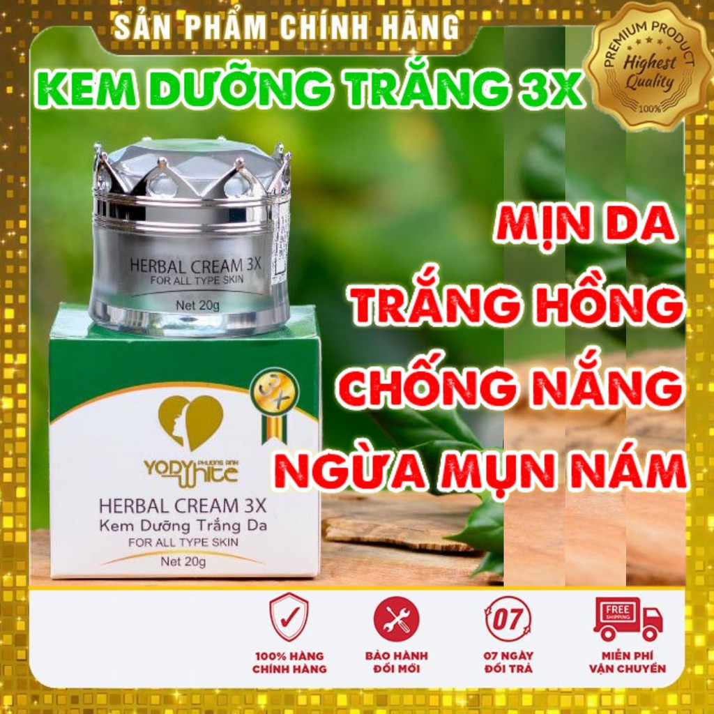 ⚡ Kem dưỡng trắng da HERBAL CREAM 3X YODY WHITE PHƯƠNG ANH