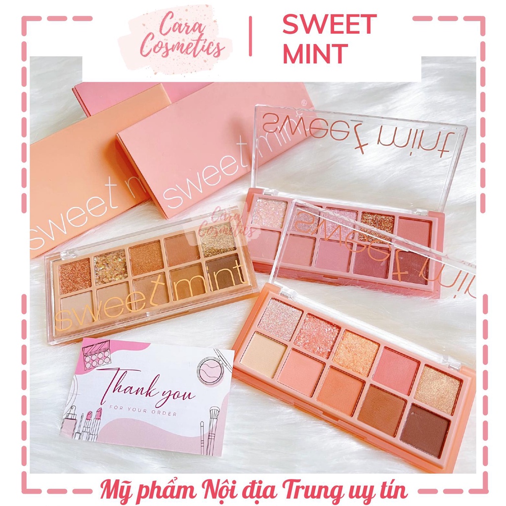 [Ảnh Thật] Bảng Phấn Mắt Sweet Mint 10 ô Màu Sắc Hiệu Ứng Lì✨✨✨ | BigBuy360 - bigbuy360.vn