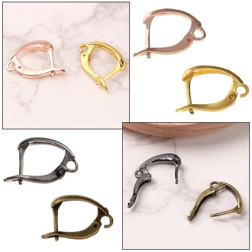 Set 6 Móc Bông Tai Phong Cách Pháp|Vòng Hở Lưng Cài Đặt Đòn Bẩy Màu Sắc