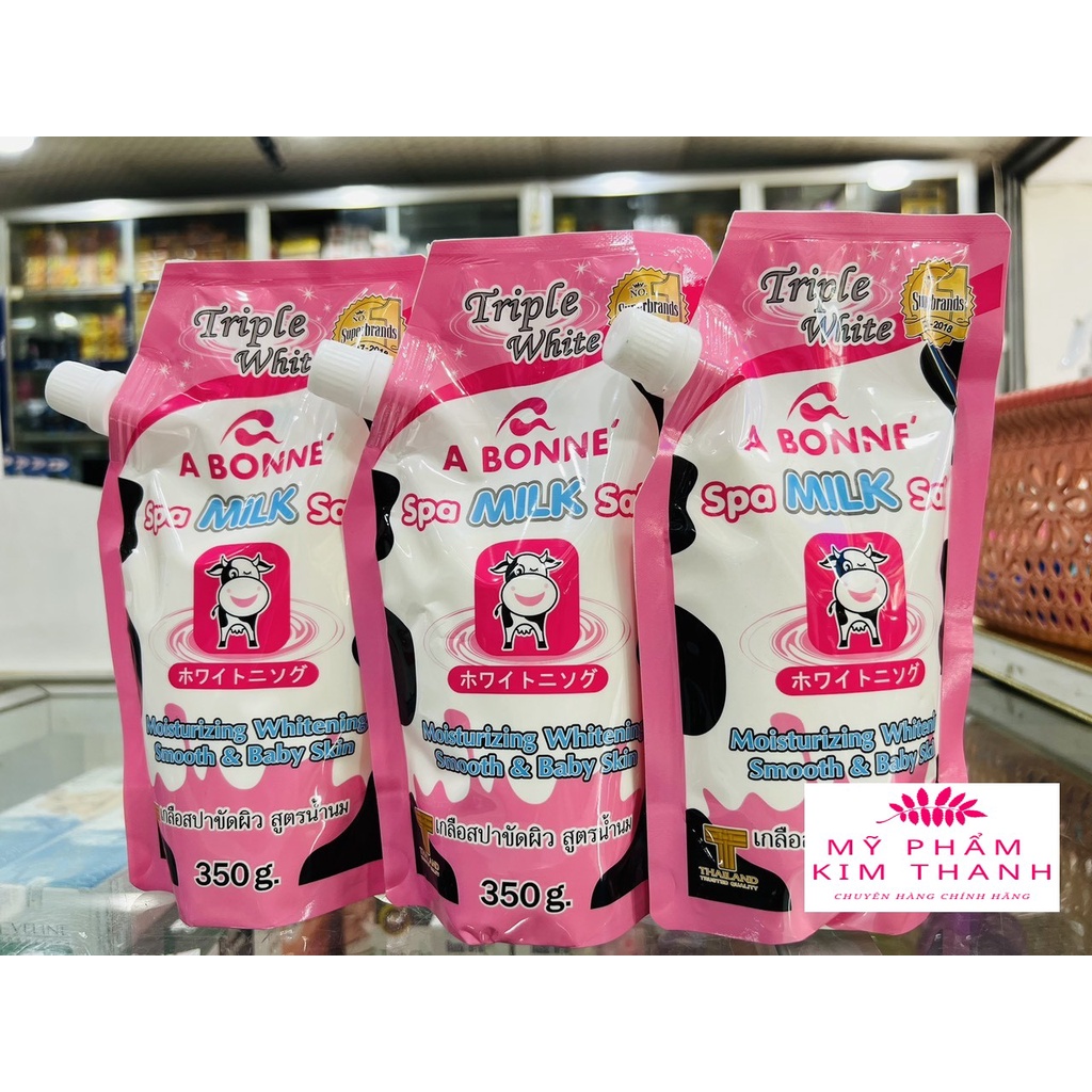 Muối tắm sữa bò tẩy tế bào chết A Bonne Spa Milk Salt Thái Lan 350gr