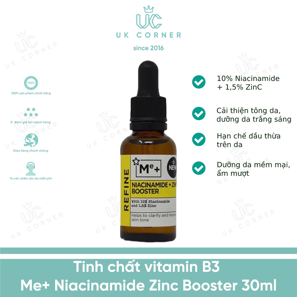 Tinh chất Vitamin B3 Me+ Niacinamide Zinc Booster 30ml