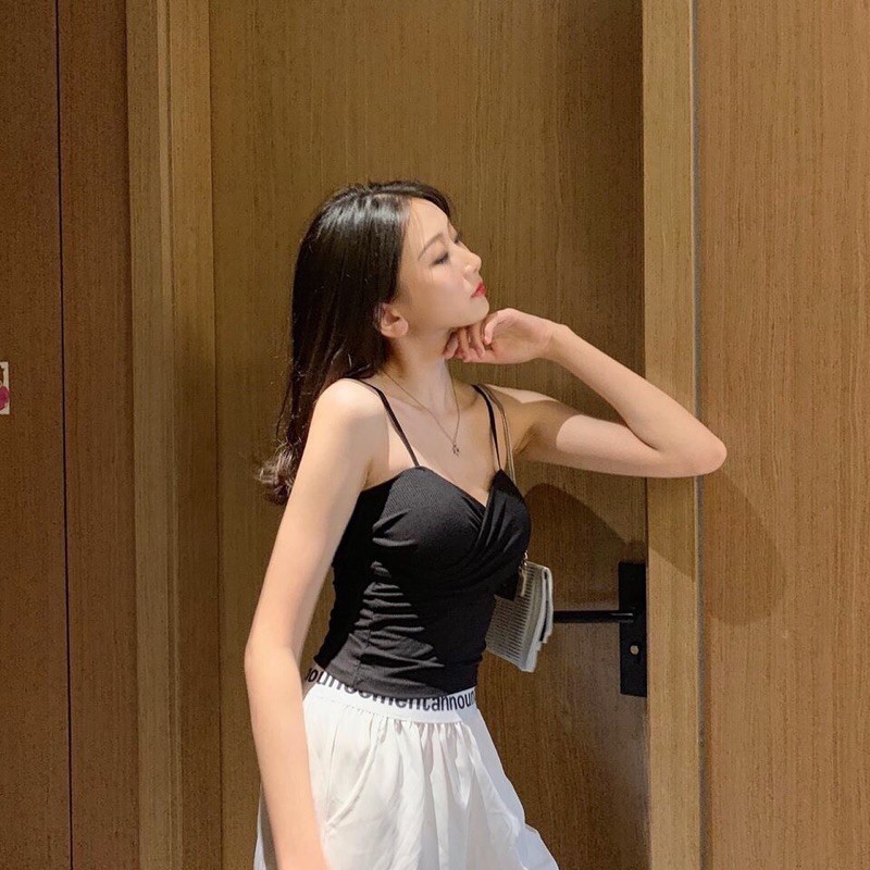 Áo bra 2 dây đắp chéo nâng ngực gợi cảm, chất tăm lạnh cao cấp