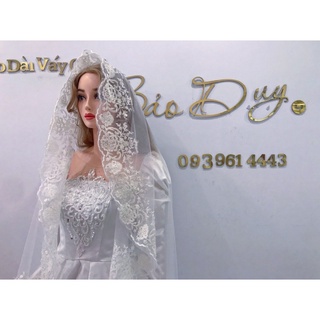 Lưới trùm voan lúp cô dâu lấp lánh - veil bridal