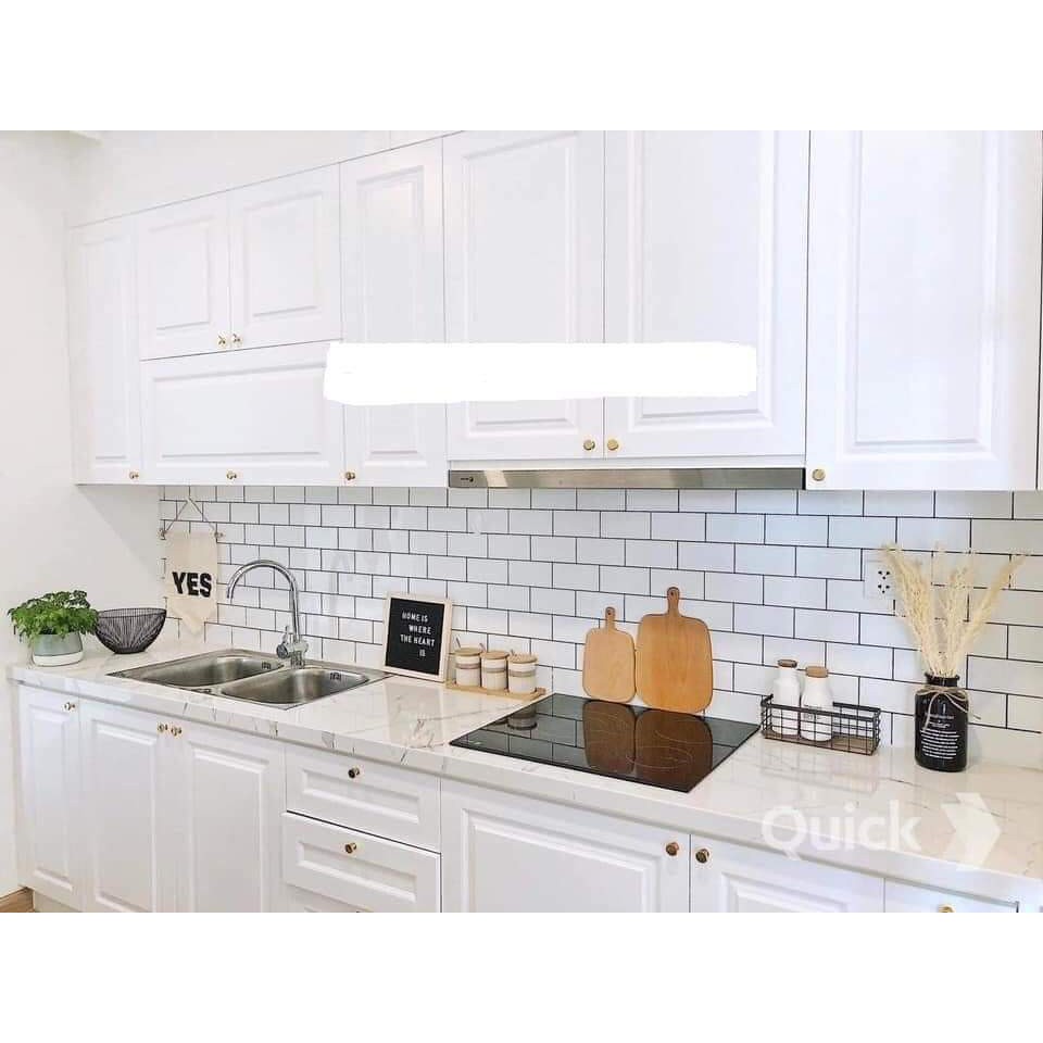 Decal dán bếp hình lục giác, hình chữ nhật. Kích thước:1 x 0.6m / tấm