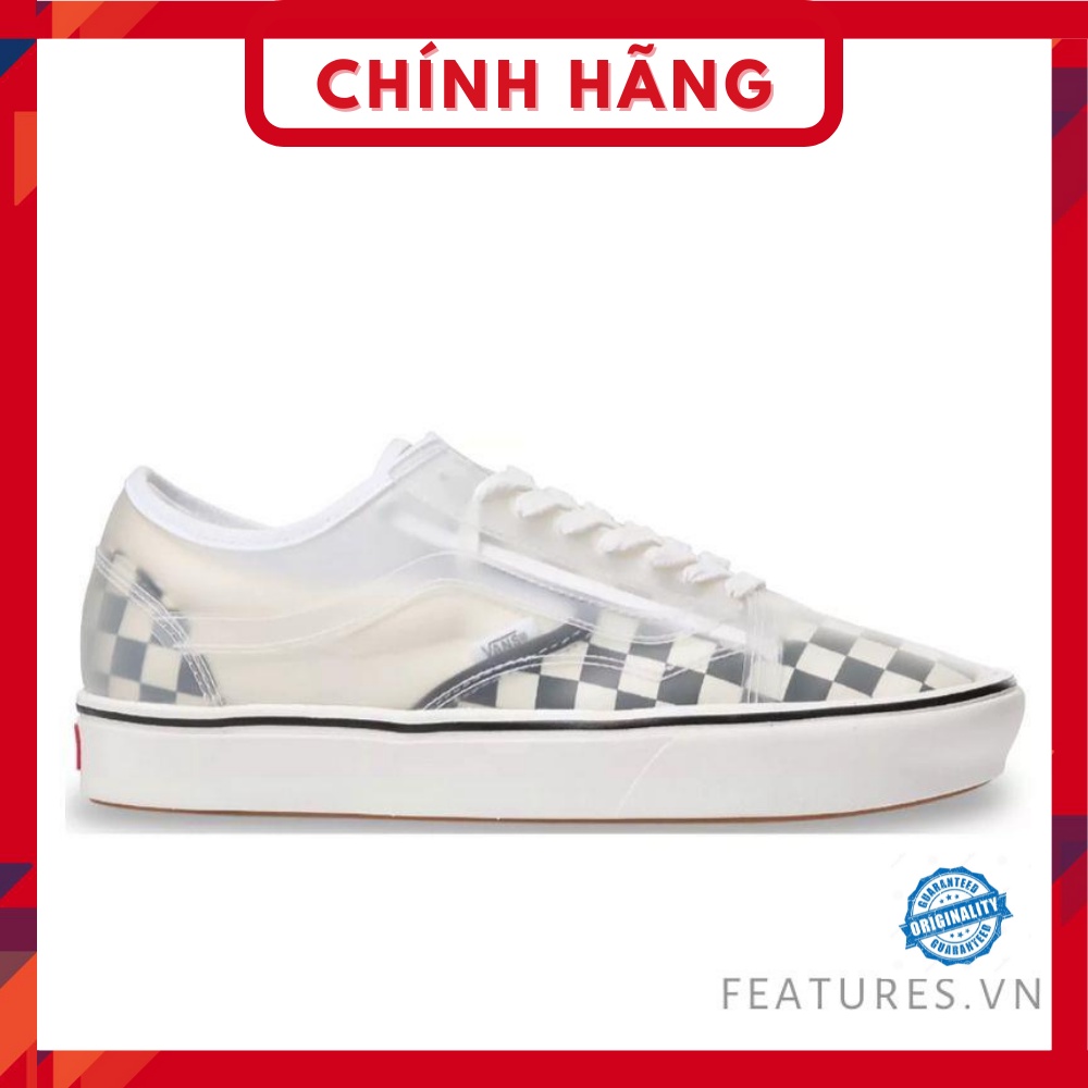 GIÀY CHÍNH HÃNG Vans Checkerboard ComfyCush Slip-Skool Black White