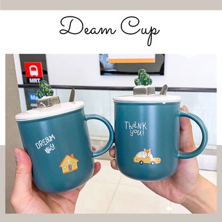 Cốc sứ đựng nước hình đáng yêu, dung tích 400ml