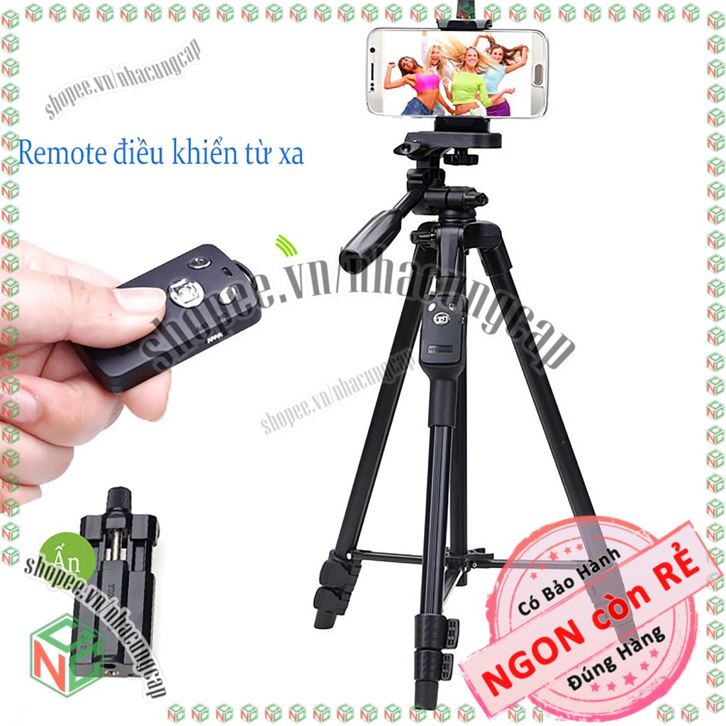 Chân Tripod Yunteng 5208 Cho Máy Ảnh Và Điện Thoại Chống Rung Cho Ảnh Chất Lượng - NLM-Yunteng5208