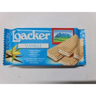 [Gói nhỏ 45g – XANH NHẠT] BÁNH XỐP NHÂN KEM VANI [Austria] LOACKER Vanille Crispy Wafers Filling