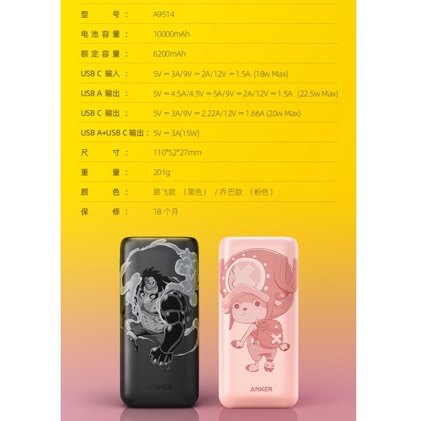 Pin Sạc dự phòng Anker  One Piece Redux A9514 10000mAh Sạc nhanh USB C 20W , USB A 22.5W