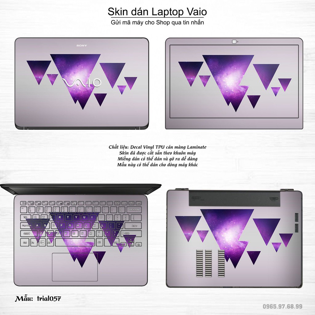 Skin dán Laptop Sony Vaio in hình Đa giác _nhiều mẫu 10 (inbox mã máy cho Shop)