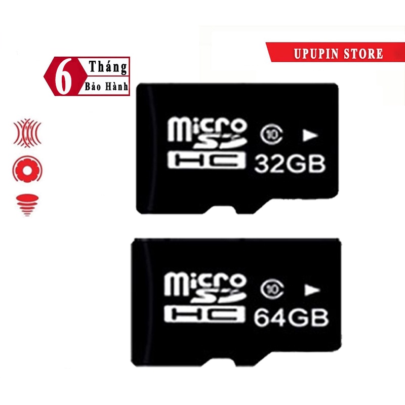 UPUPIN Camera wifi Thẻ nhớ MicroSD (Đen) 32GB/64GB