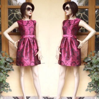 Vải gấm taffta hoa hồng EG0086