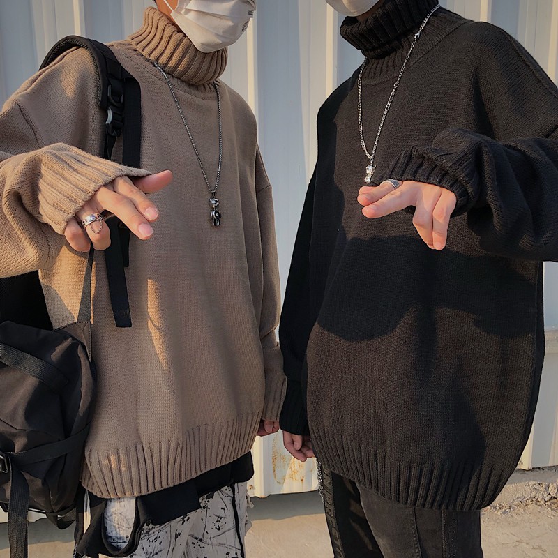 Áo len cổ cao ulzzang thu đông nam nữ