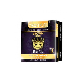 Bao cao su okamoto crown siêu mỏng , mềm mại ( HỘP 10 CÁI)