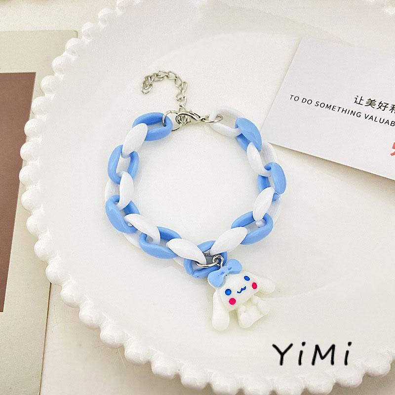 Vòng Tay Dây Chuỗi Mặt Hình Chú Chó Cinnamon Phong Cách Nhật Bản Xinh Xắn