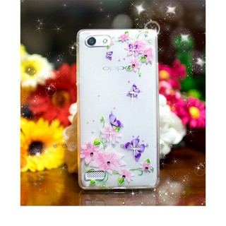 Ốp lưng oppo neo 7 a33 dẻo hình hoa