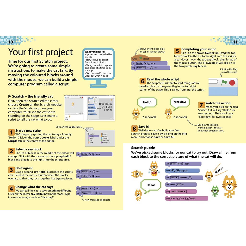 Sách : Coding With Scratch Made Easy Ages 5-9 Key Stage 1 -  Học Mã Hóa Giai Đoạn 1 ( 5 -9 Tuổi )