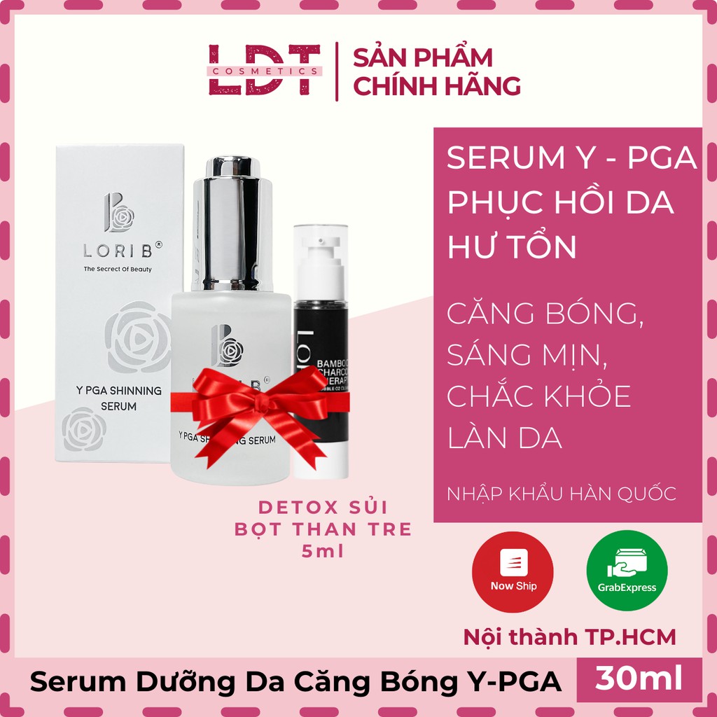 Serum Dưỡng Da Căng Bóng Lori B Y-PGA 30ml tặng Detox skin than tre LoriB 5ml